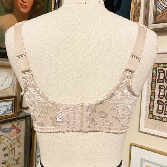 Wacoal Beige Floral Lace Full Coverage Underwire Bra Size 40G - Picture 3 of 4